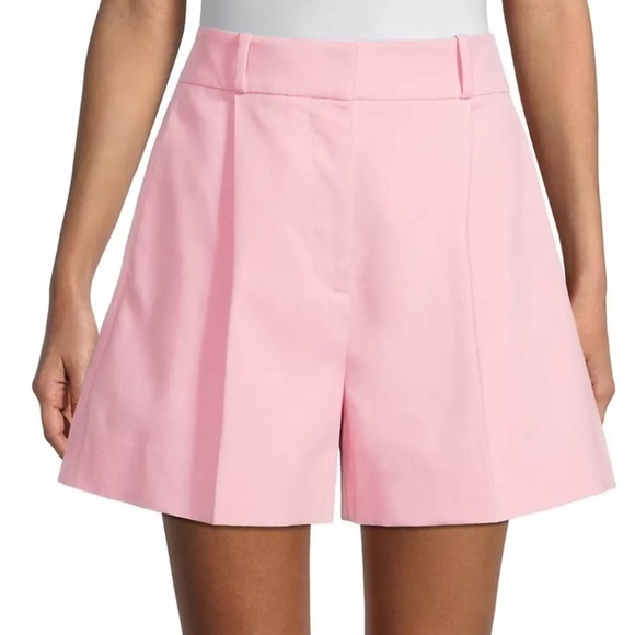 REBECCA TAYLOR COTTON SUITING TAILORED SHORTS PAILE ORCHID SIZE 0 - Picture 3 of 7